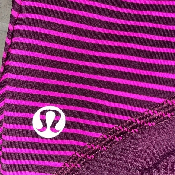 Run For Your Life Crop Hyper Stripe Raspberry Glo Light - Picture 5 of 8